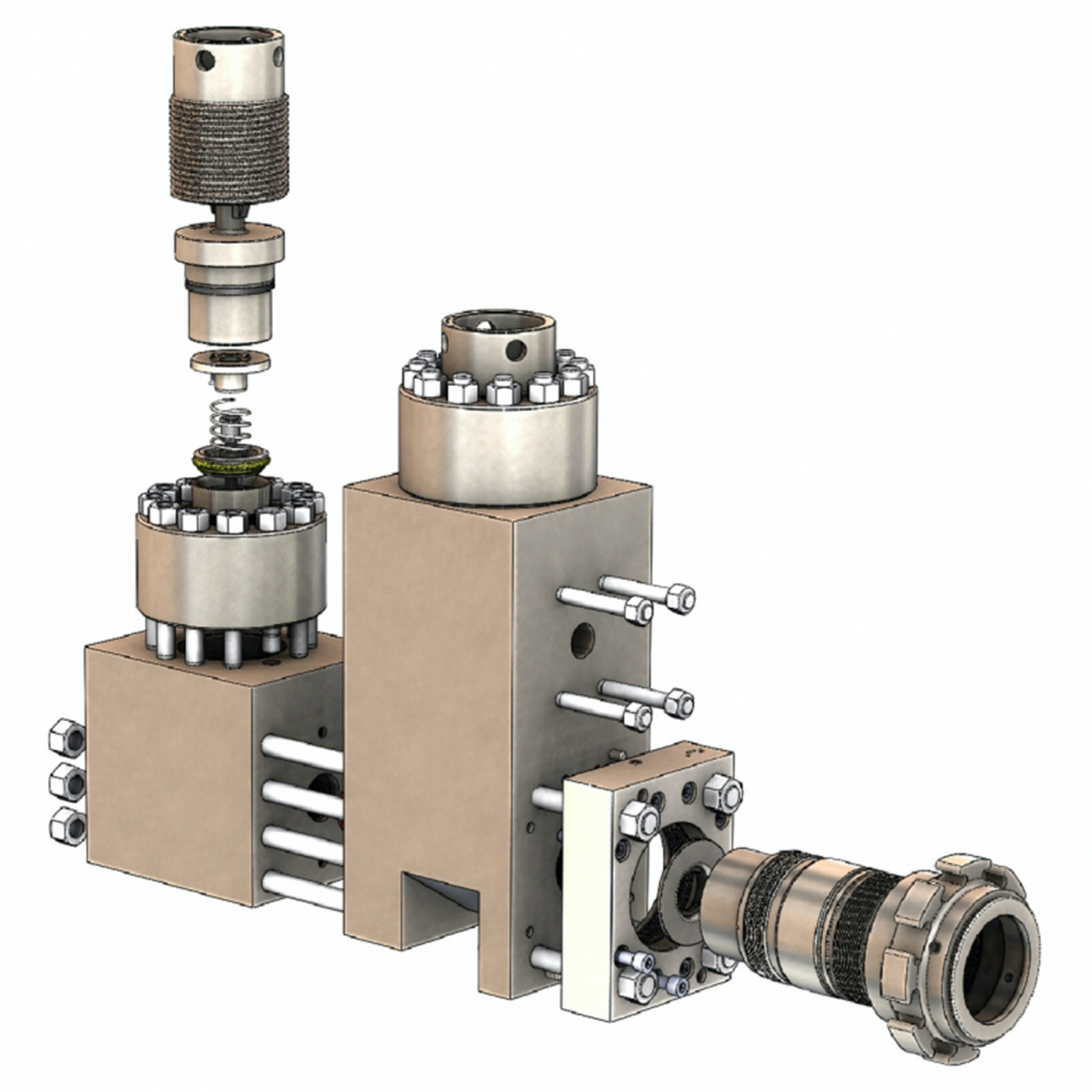 Fluid End for Oilwell Mud Pump A-1700 PT 7500 PSI Mission Style - Cod. TME F1040AA