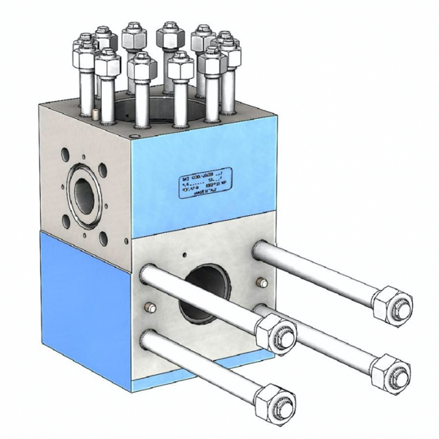 Fluid End for Wirth Mud Pump 5000 PSI - Cod. TME F2050AA